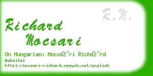 richard mocsari business card